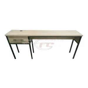 Laminate Desk With Drawer And Metal Frame thumbnail-1