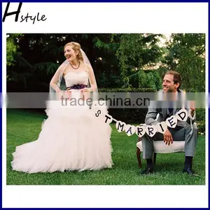 JUST MARRIED For Wedding Party Decoration Photo Booth Props Banners Supplies Bunting Garland Handmade Photocall PFB0001 thumbnail-1