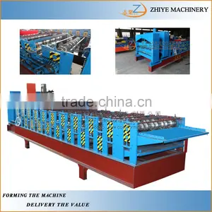 Construction Equipments Double Layer Colored Steel Type Roof Tile Corrugated Iron Sheet Making Machine thumbnail-1