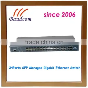 24ports SFP Opitcal Fiber Gigabit Ethernet Network Switch Quality Choice thumbnail-1