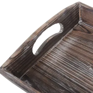 Pine Serving Tray With Washed Finish thumbnail-4