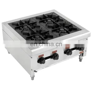 Commercial Italian Table Top 4 Burners Gas Cooking Ranges thumbnail-1