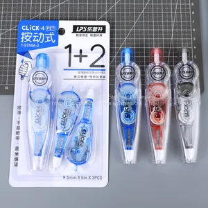 Factory OEM Office School Kids Refillable Correction Tape 5mm*6M Click Type White Out Tape thumbnail-4