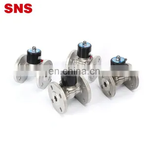 SNS 2WBF Series Liner Safety Floating Relief Pneumatic Control Valve Solenoid Valve With Stainless Steel Flange thumbnail-1