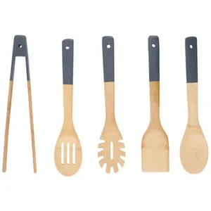 Colorful Bamboo Kitchen Utensil Set,wholesale Bambu Cooking Utensils From China thumbnail-1