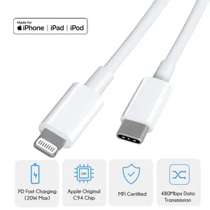 Original High Quality 18W 20W USB C to Lightning PD Fast Charging Cable Charger USB Type C C94 Data Cable for IPhone 13 thumbnail-2