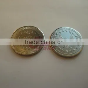 The Most Popular Fast Delivery Blank Silver Color Brass Token thumbnail-6