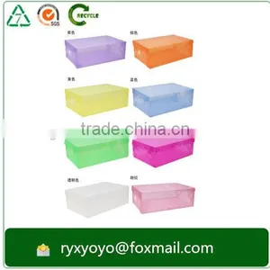 Colored Clear Folding pp Plastic Storage Shoe Box thumbnail-4