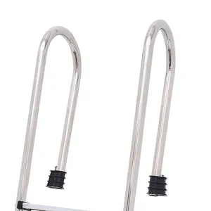 High Quality 5-Step Pool Ladder With Flange Type SS Steel Frame Ladder for Non-Slip Plastic Steps for Above Ground Swimming Pool thumbnail-4