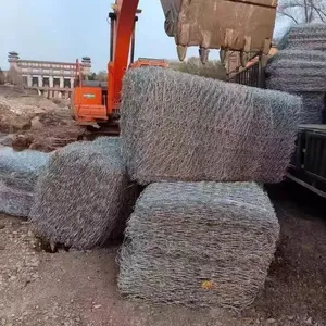 Gabion Cages for Slope Protection and Flood Control, Lead Wire Gabion Stone Cage Nets, Wire Mesh Cages, Lead Wire Cages thumbnail-5