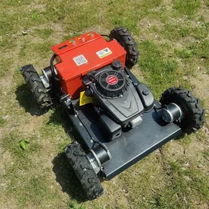 Customization Color Industrial 4-Stroke Gasoline Electric Hybrid Brushless DC Motor Wireless Radio Control Electric Slope Mower thumbnail-6