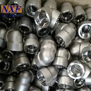 NXF UNS N10276 2.4819/NiMo16Cr15W/C276 OD DN6-1500 Pressure 3000-9000lb ASME B16.11 Nickel Alloy Forging Socket Welding Elbow thumbnail-4