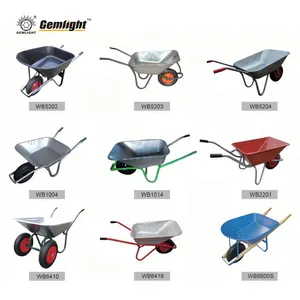 OEM Steel Tray Wheel Barrow With Deep Tray for Farm Tool Traders Private Label Service for Outdoor Material Moving in Africa thumbnail-1