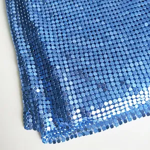 Soft Flexible Aluminum Wire Cloth Chainmail Mesh Fabric Curtain Screen Application Metal Sequin Woven Technique Bending Cutting thumbnail-2