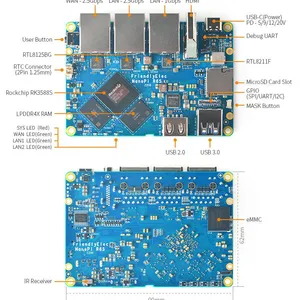 NanoPi R6S Rockchip RK3588S Mini IoT Gateway With 8GB RAM 64GB EMMC Dual 2.5G Ethernet thumbnail-2
