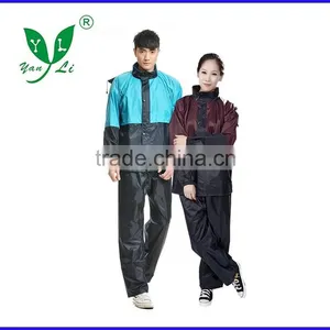 2014 Wholesale Adult Raincoat Rainproof Jacket and Pants thumbnail-1