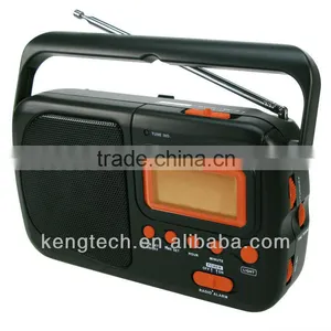 Easy Carrying Radio With Big LCD Clock thumbnail-1