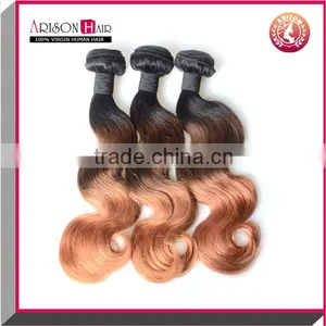 Three Tone Ombre Brazilian Hair Body Wave Virgin Brazilian Hair Extension thumbnail-5