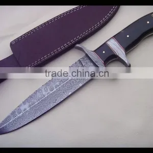 Damascus Blade With Handle of Buffalo Horn ( Hunter Knife ) thumbnail-1