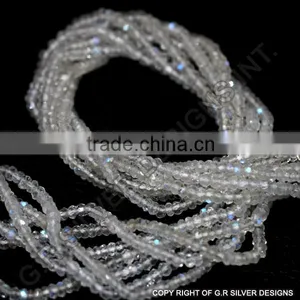 Rainbow Moonstone Faceted Beads Strands Rondelle Gemstone Wholesale Suppliers thumbnail-1