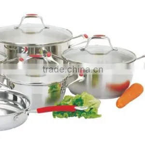 Silicon Handle for Stainless Steel Coolware Set With Induction Base Wholesale thumbnail-1