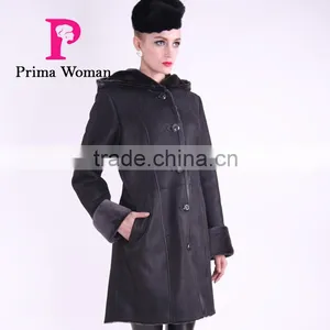 2015 New Design Winter Women Coat Long Slim Fit Wool Fur Overcoat thumbnail-1
