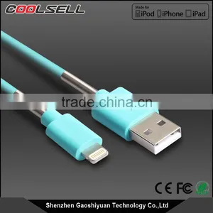 2017 New Design Fashion Injection Molding Usb Charging and Data Sync Flectional Cable With Spring Mfi Usb Cable thumbnail-3