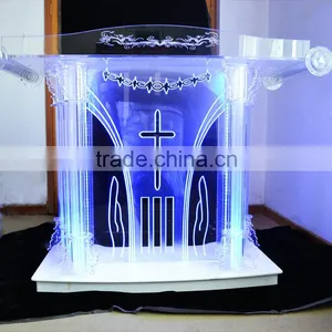 GH-4769 Factory Price Modern Design Clear Acrylic Church Pulpit Supplier's Choice thumbnail-1