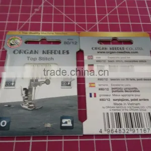 ORGAN Domestic Sewing Needles 130/705H Top Stitch Especially Good For Back Stitch Decorative Stitch 80/12 1lot =5pcs thumbnail-2