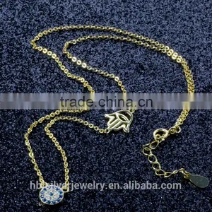 2017 Latest 925 Sterling Silver Jewelry Necklace With Gold Plating thumbnail-4
