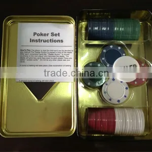 Poker Chips in Tin Box /Window Box/ Aluminum Box thumbnail-2
