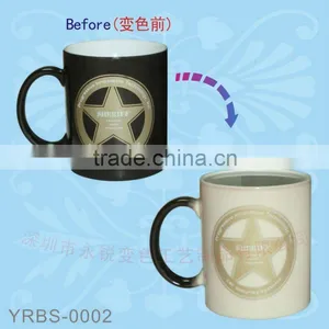 New Heat Sensitive Color Changing Coffee Mug | Good Gift Idea | Smiley Magic Mug 11oz Black... thumbnail-3