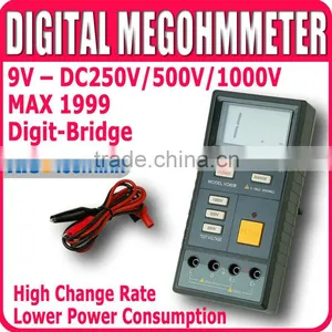 Megohmmeter Meter 9V DC1000V VC60B Megger Megohm Resistance Insulation Tester thumbnail-1