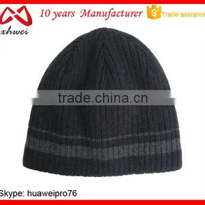 Blank for Logo Design Warm Men's Knit Slouch Hat Custom Knit Acrylic Beanie thumbnail-1