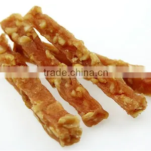 Wholesale Natural Dry Chicken and Peanut Strip Pet Dog Snack thumbnail-1