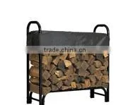 4' Heavy-Duty Firewood Rack Plus Cover,Firewood Cover thumbnail-1