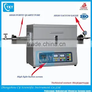 Laboratory 1200C Horizontal Vacuum Quartz Tube Furnace/tube Furnace With Touch Controller thumbnail-1