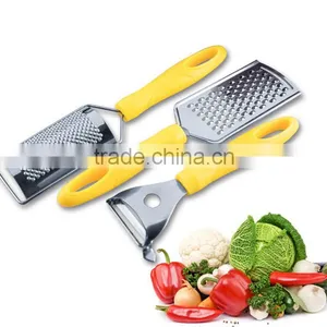 Set of 3pcs Fruit Grater Vegetable Peeler Set With Plastic Handle thumbnail-1