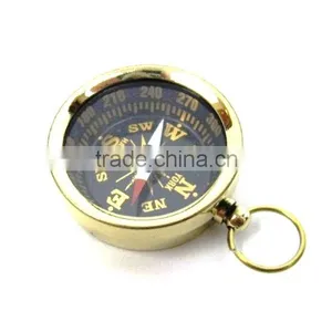 Antique Vintage Brass Pocket Compass -Nautical Pendant Compass 13472 thumbnail-1