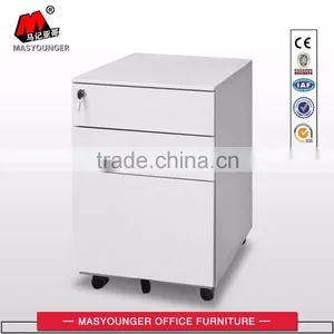 Hot Selling Light Gray Office Storage Metal Mobile Pedestal With Three Drawers thumbnail-1