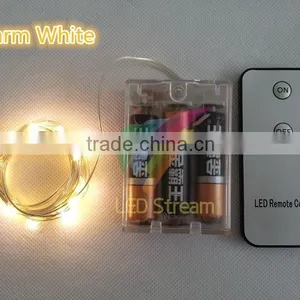 Brand New Remote Control 3M 30Led Mini Silver Color Copper Wire String Lights For Christmas Wedding Party thumbnail-2