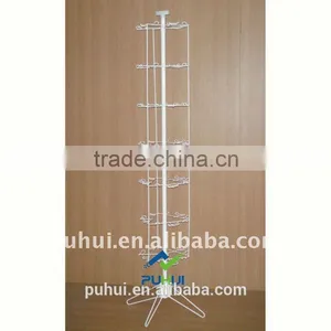 Small Space Occupying Metal Revolving Floor Stickers Display Stand thumbnail-1