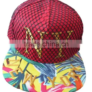 Custom Design Mesh Covered Fashion Hip Hop Cap thumbnail-1