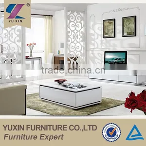 Tempered Glass High Gloss White tv Rack thumbnail-1