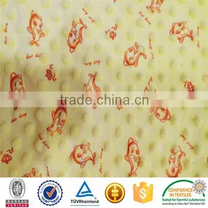 2016 Fashion Design SGS Checked Skin-friendly Print Minky Dot Security Blanket Fabric thumbnail-1