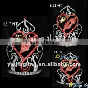 Valentine Days Lip Shape Holiday Pageant Crown thumbnail-1