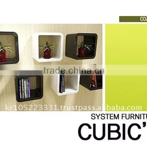 ABS High Glossy Cube Wallshelf thumbnail-1
