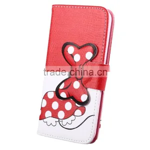 Patent Design Bowknot Button Wallet Leather Case For IPhone 5/5s thumbnail-4