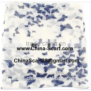 Women Scarves Wholesale Printing Monochrome Butterfly thumbnail-3