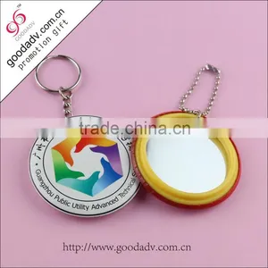 Salable Promotional Pocket Tinplate Mirror Keychain thumbnail-4
